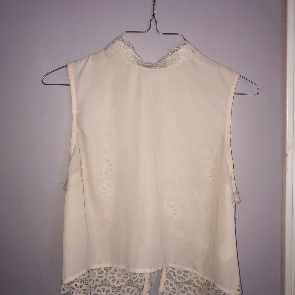 Sheer Crochet Sleeveless Crop Top